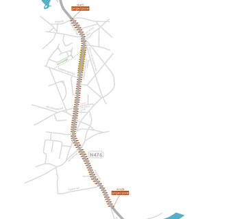 N467 tussen Frankrijkstraat en Brugstraat Berlare